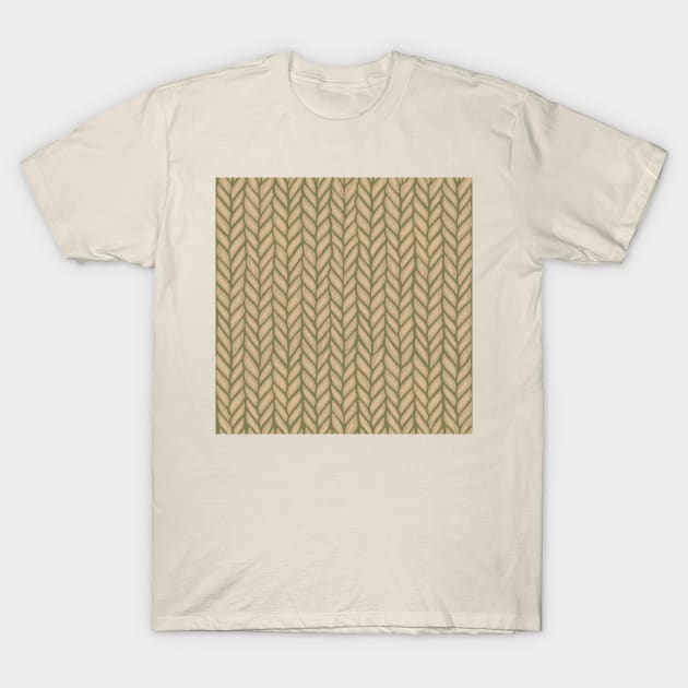 Winter Knit Pattern Drawing T-Shirt by Slightly Unhinged